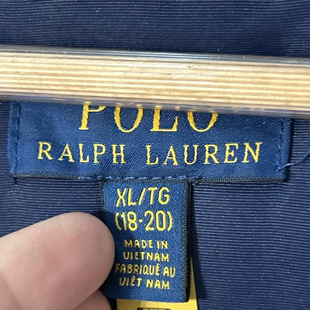 Boys Ralph Lauren Polo Water Resistant‎ Down Parka Blue Sz XL 18-20
